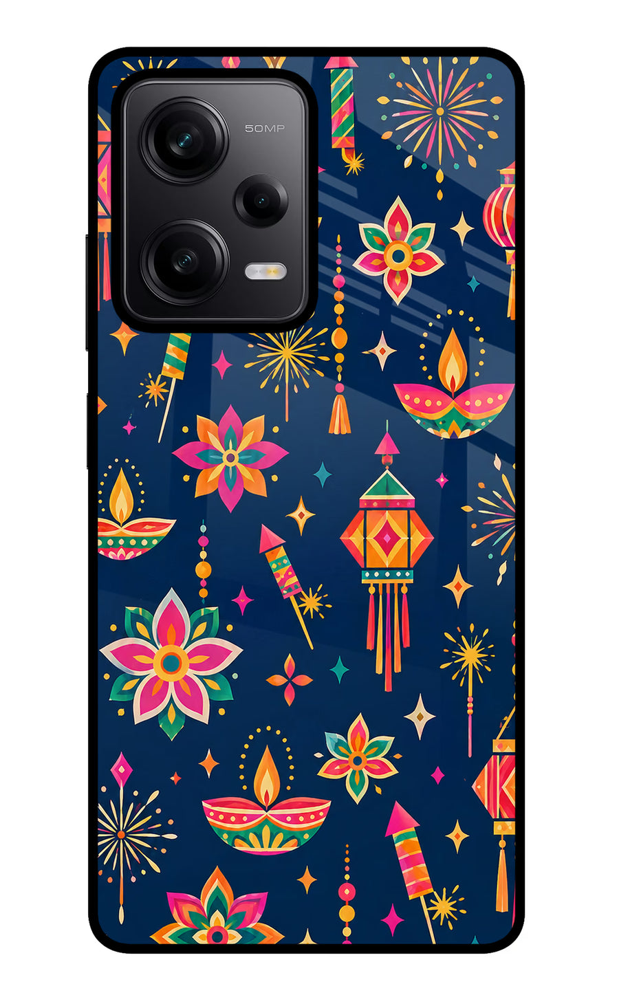 Festive Pop Redmi Note 12 Pro 5G Back Cover, Glass case