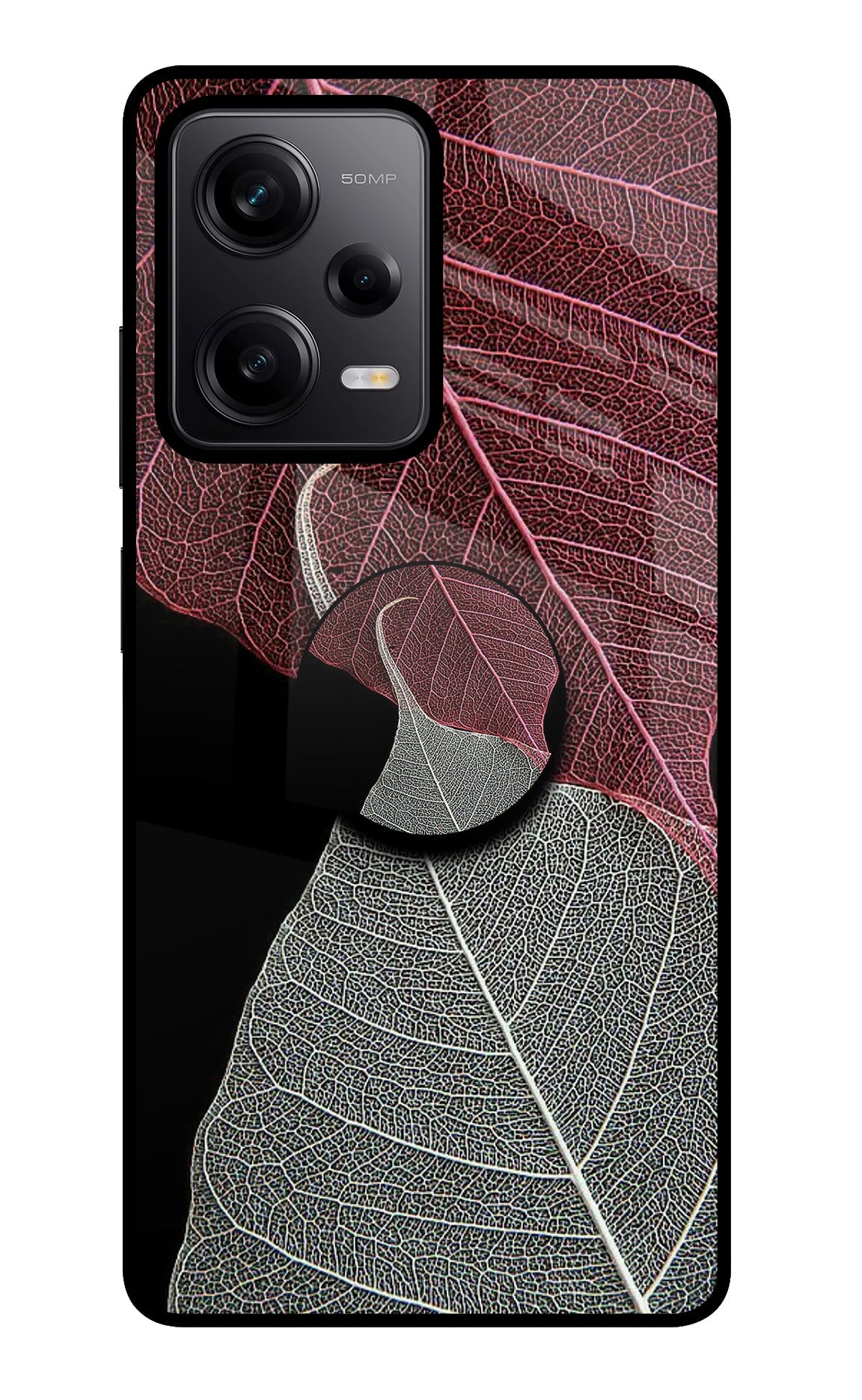 Leaf Pattern Redmi Note 12 Pro 5G Glass Case