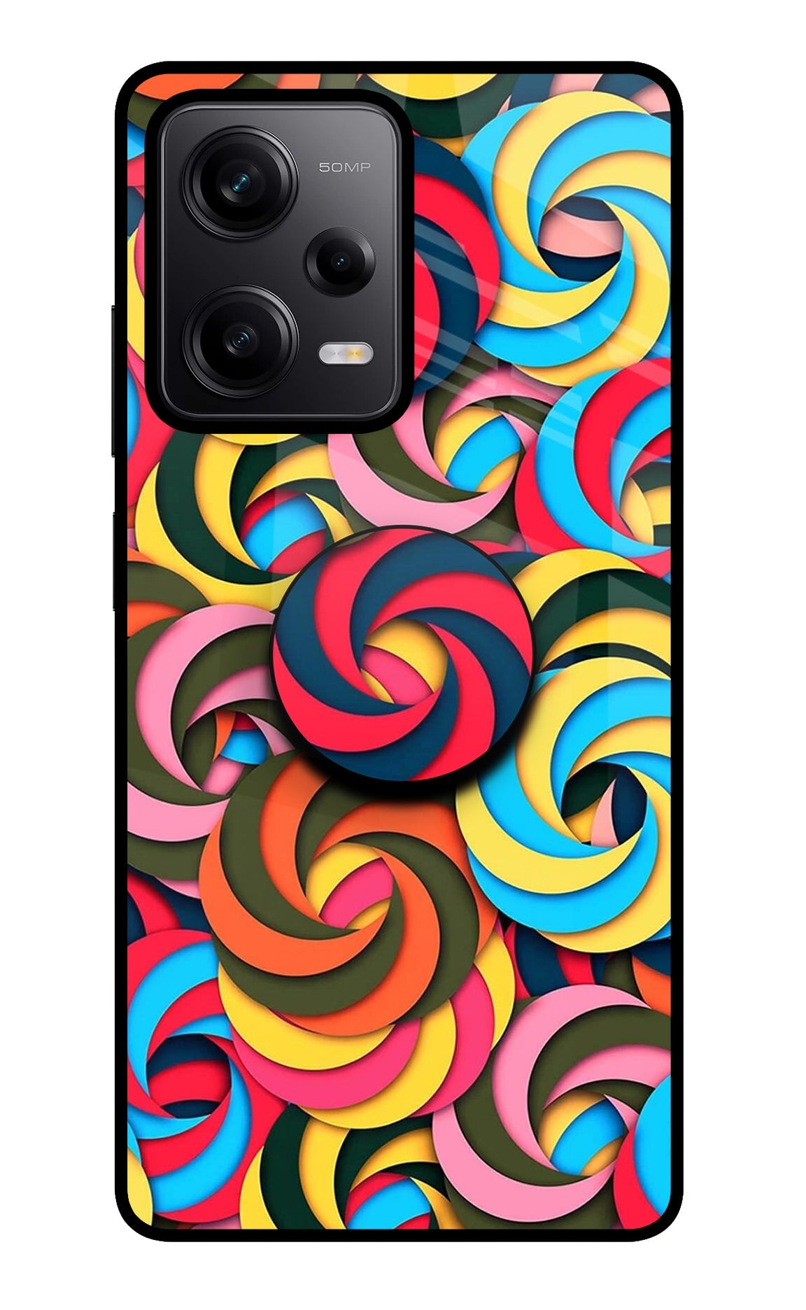 Spiral Pattern Redmi Note 12 Pro 5G Glass Case