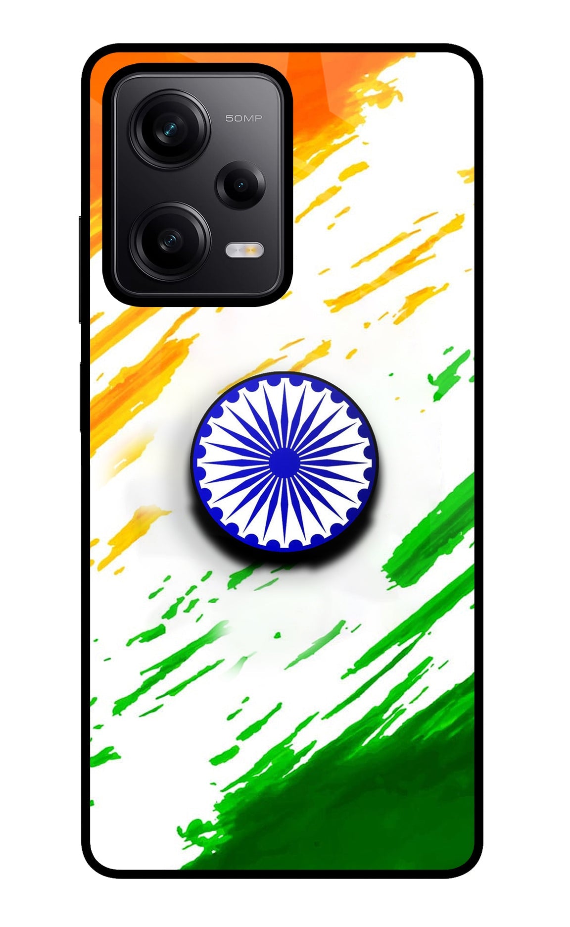 Indian Flag Ashoka Chakra Redmi Note 12 Pro 5G Glass Case