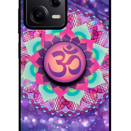 Om Purple Redmi Note 12 Pro 5G Glass Case