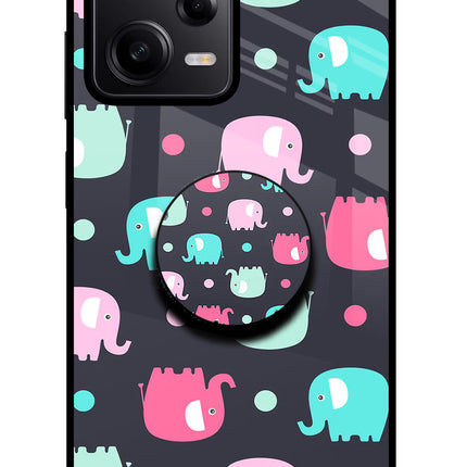Baby Elephants Redmi Note 12 Pro 5G Glass Case