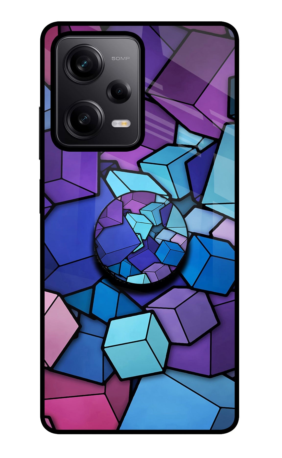 Cubic Abstract Redmi Note 12 Pro 5G Glass Case