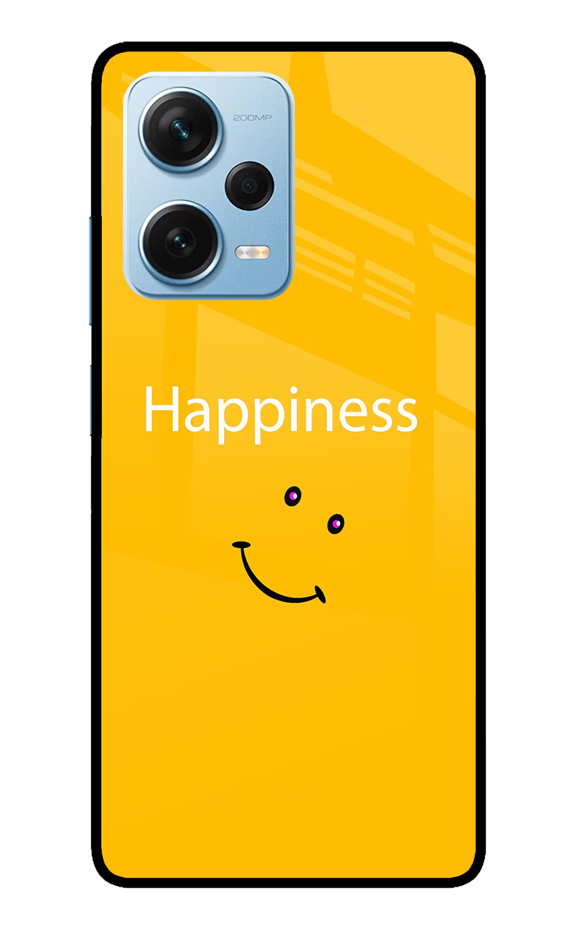 Happiness With Smiley Redmi Note 12 Pro+ 5G Glass Case Back Cover by Casekaro