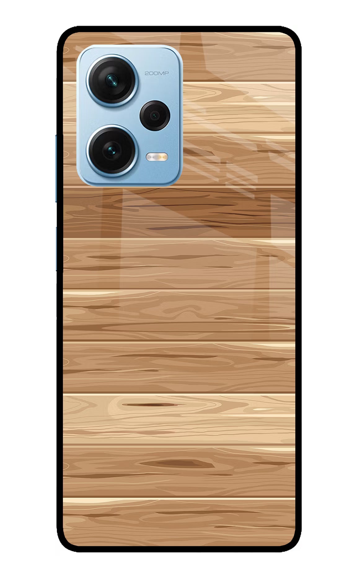 Wooden Vector Redmi Note 12 Pro+ 5G Glass Case Back Cover by Casekaro