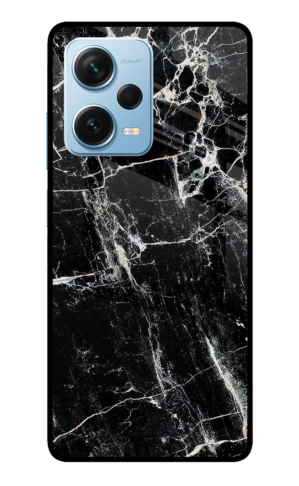 Black Marble Texture Redmi Note 12 Pro+ 5G Glass Case