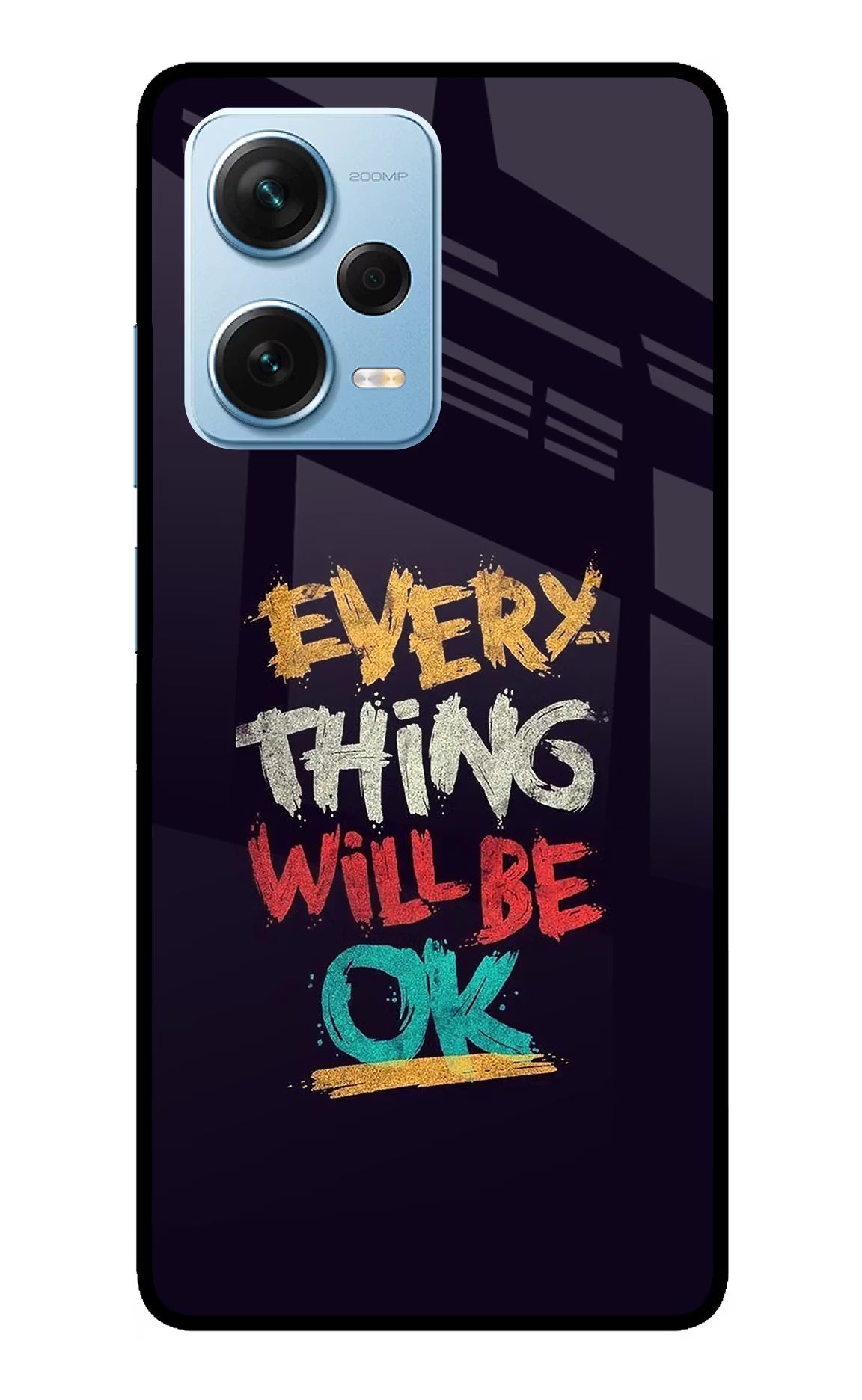 Everything Will Be Ok Redmi Note 12 Pro+ 5G Glass Case Back Cover by Casekaro