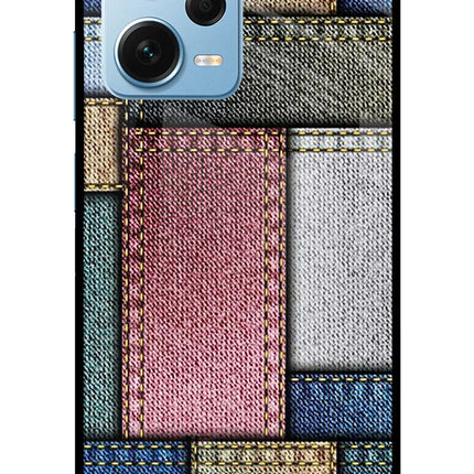 Multicolor Jeans Redmi Note 12 Pro+ 5G Glass Case Back Cover by Casekaro
