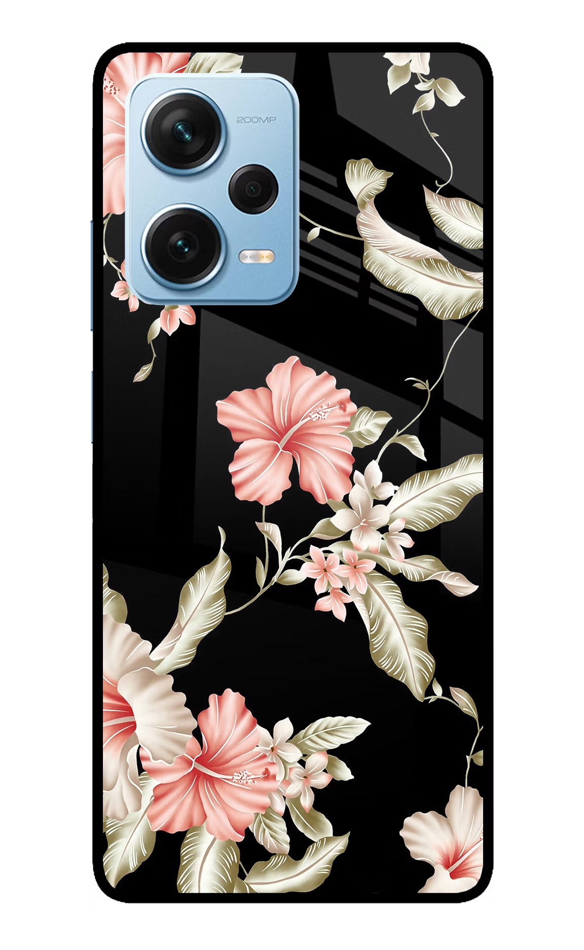 Flowers Redmi Note 12 Pro+ 5G Glass Case Back Cover by Casekaro