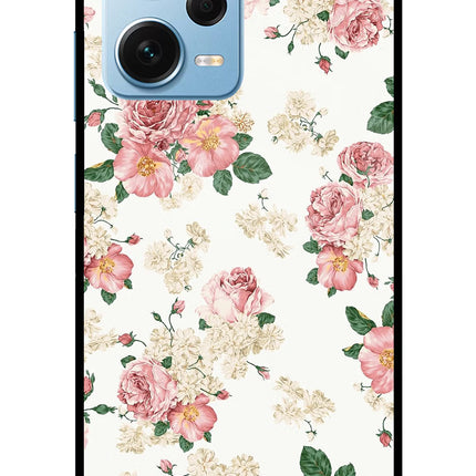 Flowers Redmi Note 12 Pro+ 5G Glass Case Back Cover by Casekaro