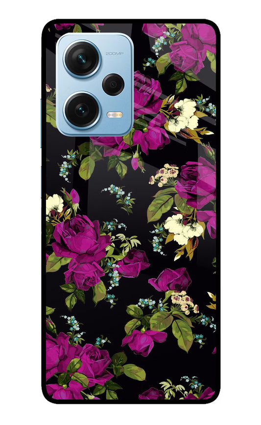 Flowers Redmi Note 12 Pro+ 5G Glass Case