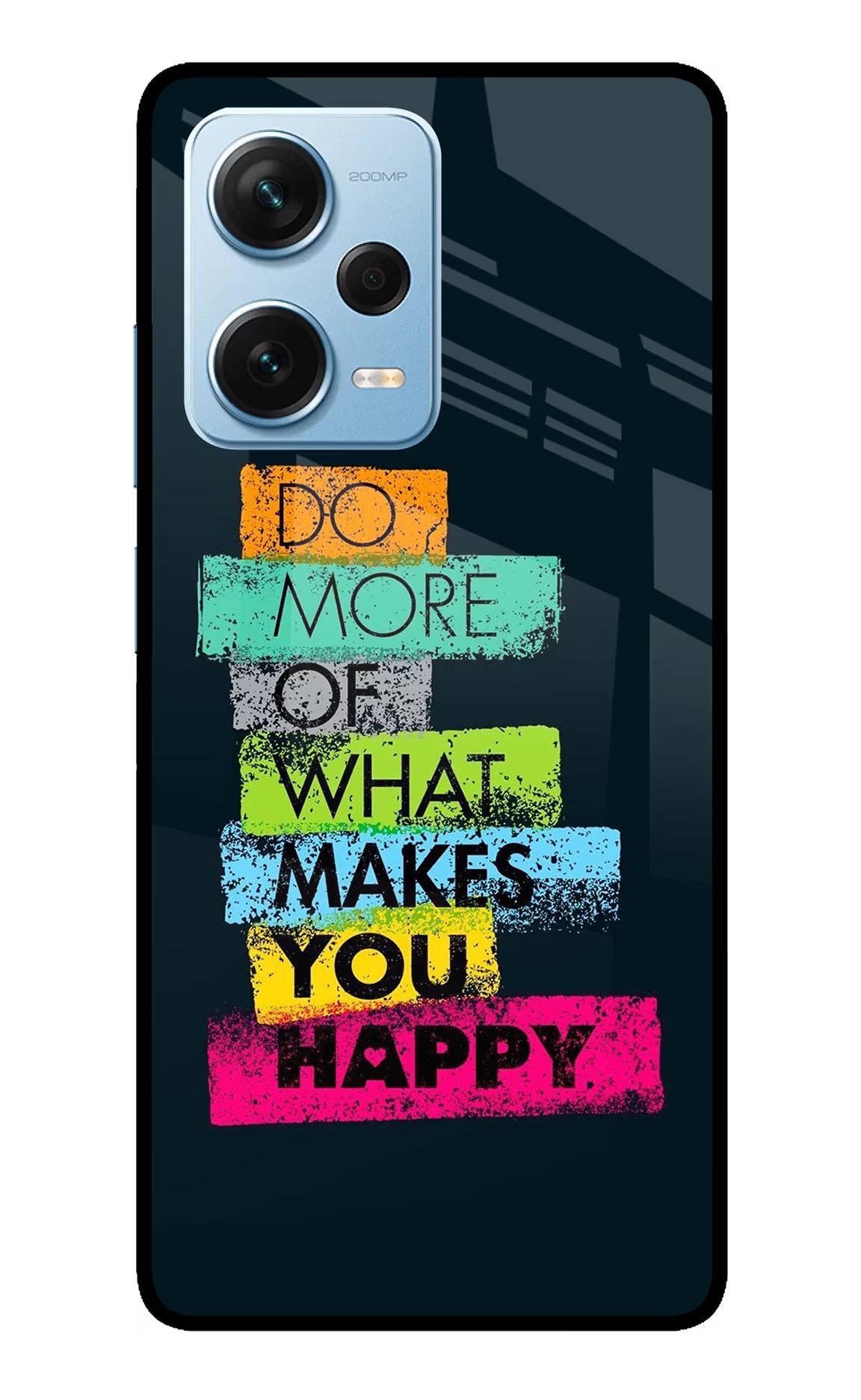 Do More Of What Makes You Happy Redmi Note 12 Pro+ 5G Glass Case Back Cover by Casekaro