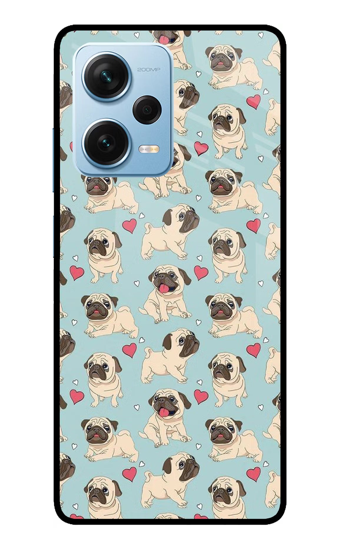 Pug Dog Redmi Note 12 Pro+ 5G Glass Case Back Cover by Casekaro