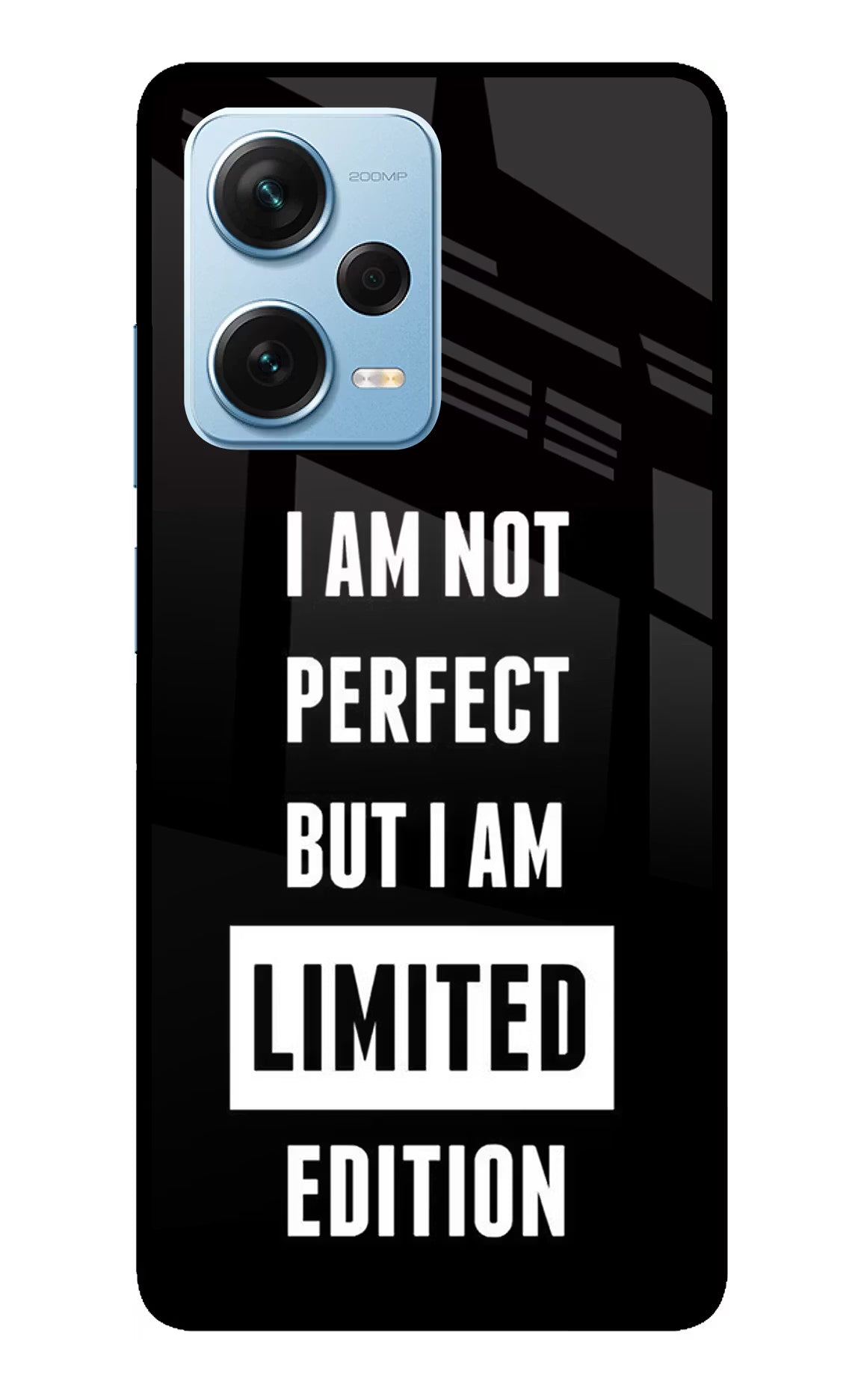 I Am Not Perfect But I Am Limited Edition Redmi Note 12 Pro+ 5G Glass Case Back Cover by Casekaro