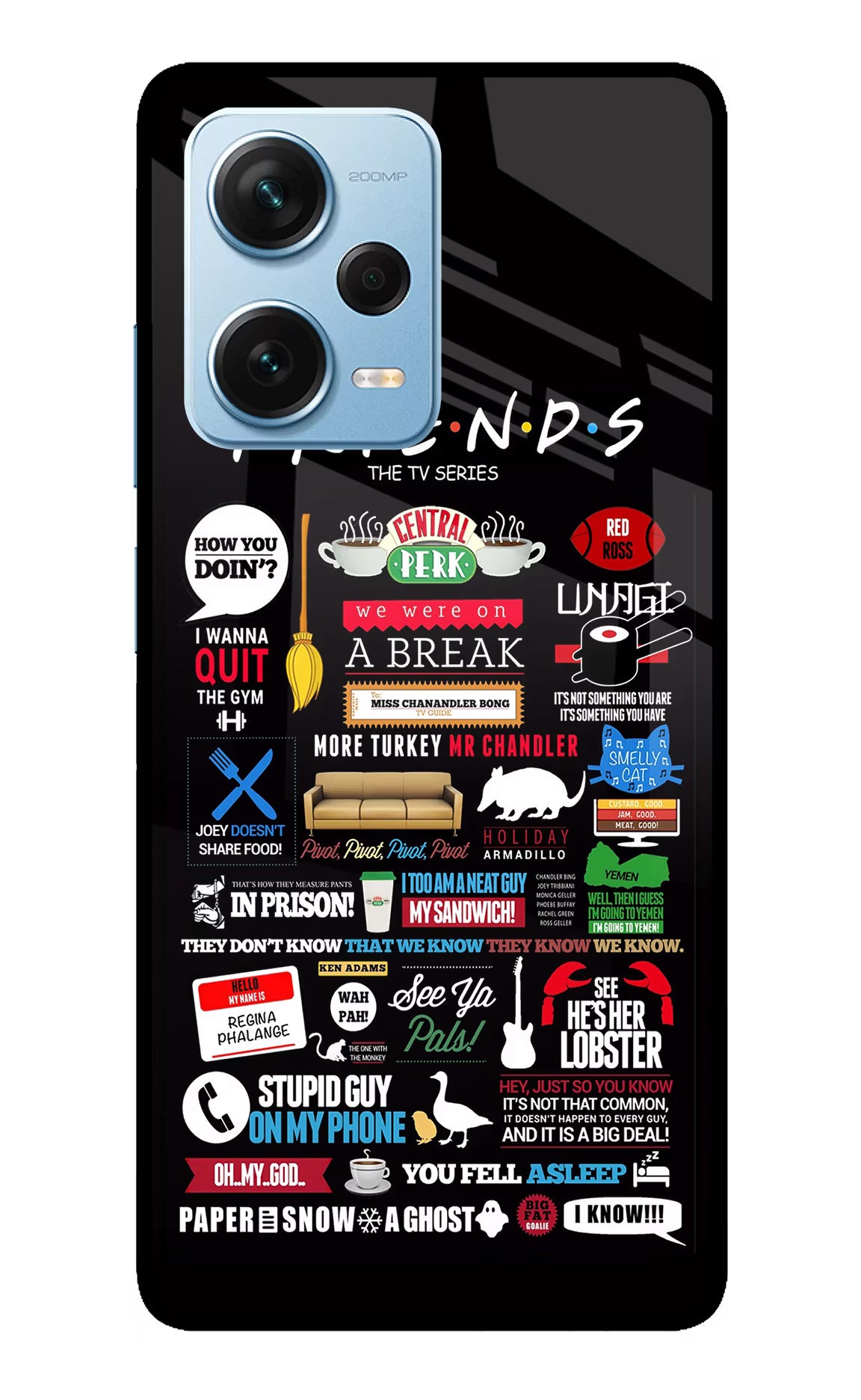 FRIENDS Redmi Note 12 Pro+ 5G Glass Case