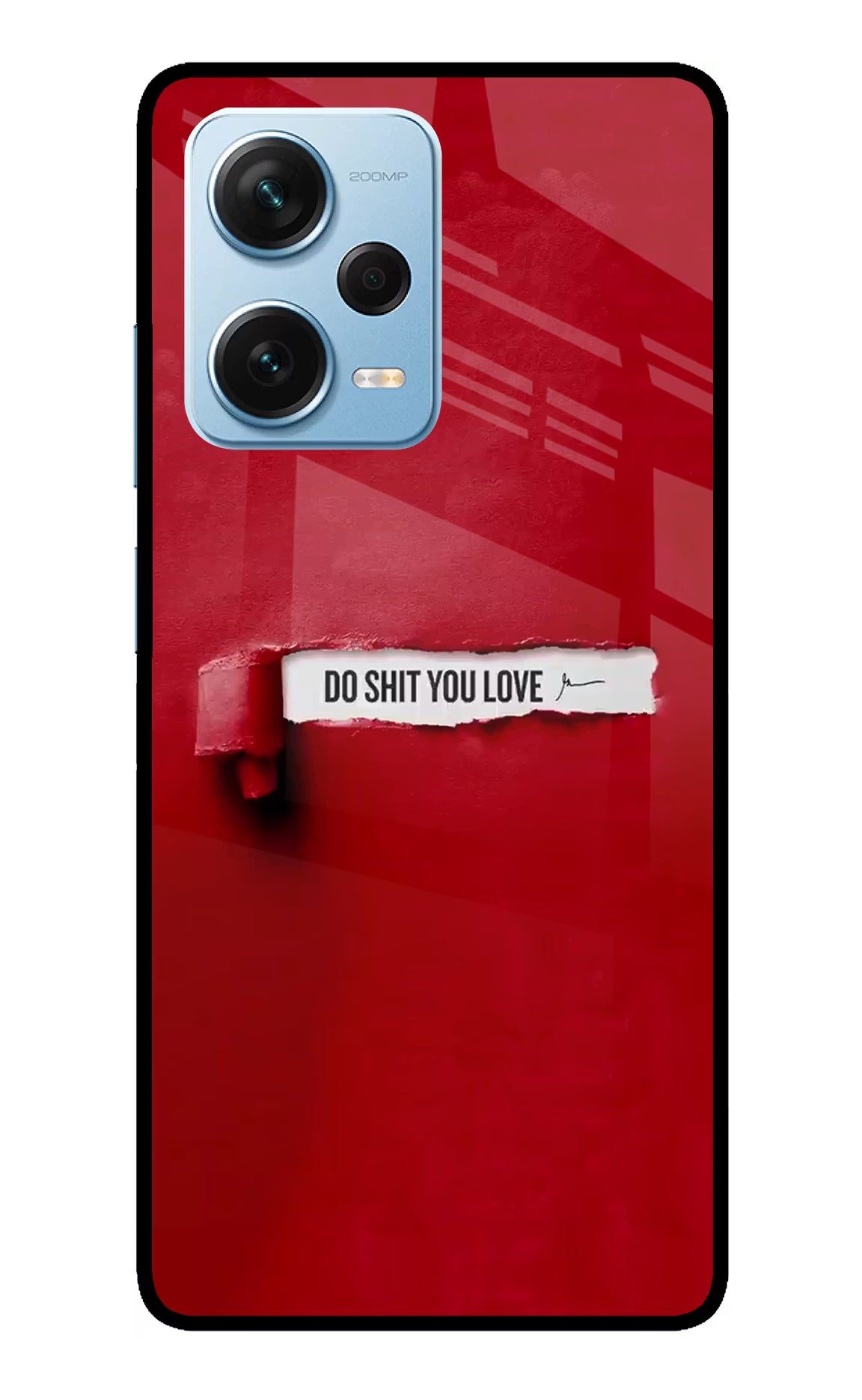 Do Shit You Love Redmi Note 12 Pro+ 5G Glass Case Back Cover by Casekaro
