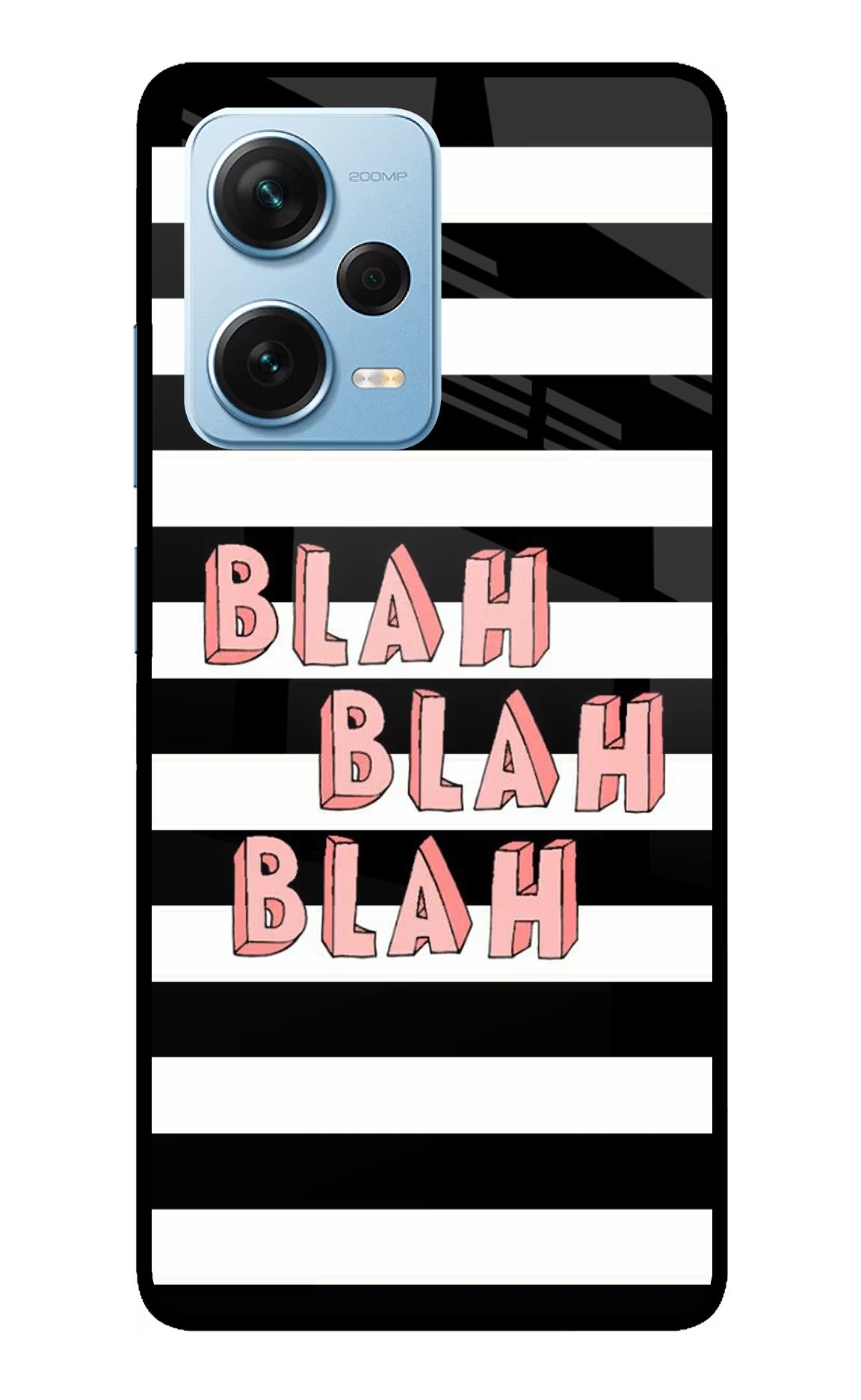 Blah Blah Blah Redmi Note 12 Pro+ 5G Glass Case Back Cover by Casekaro