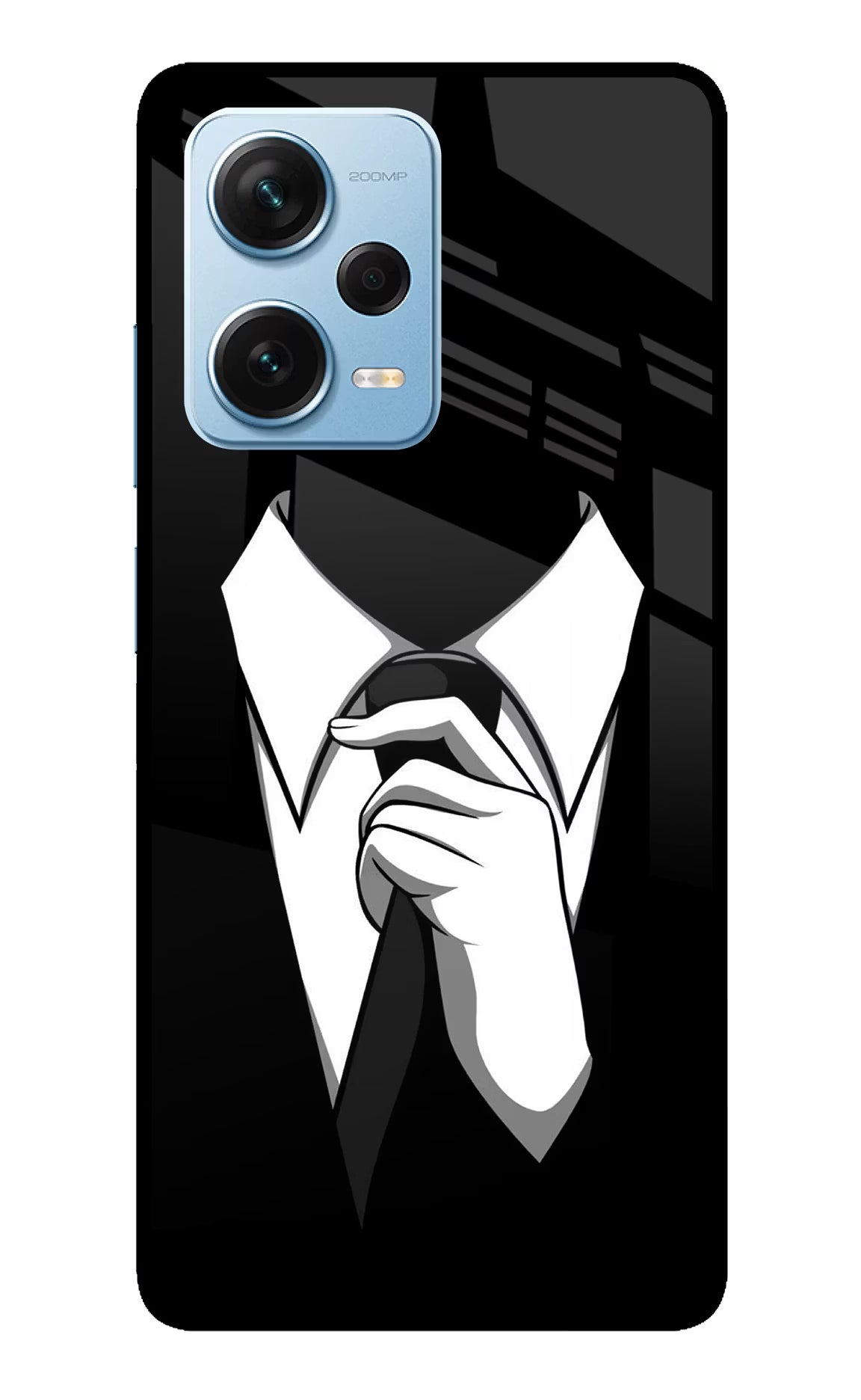 Black Tie Redmi Note 12 Pro+ 5G Glass Case