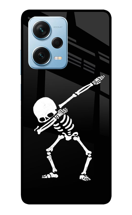 Dabbing Skeleton Art Redmi Note 12 Pro+ 5G Glass Case