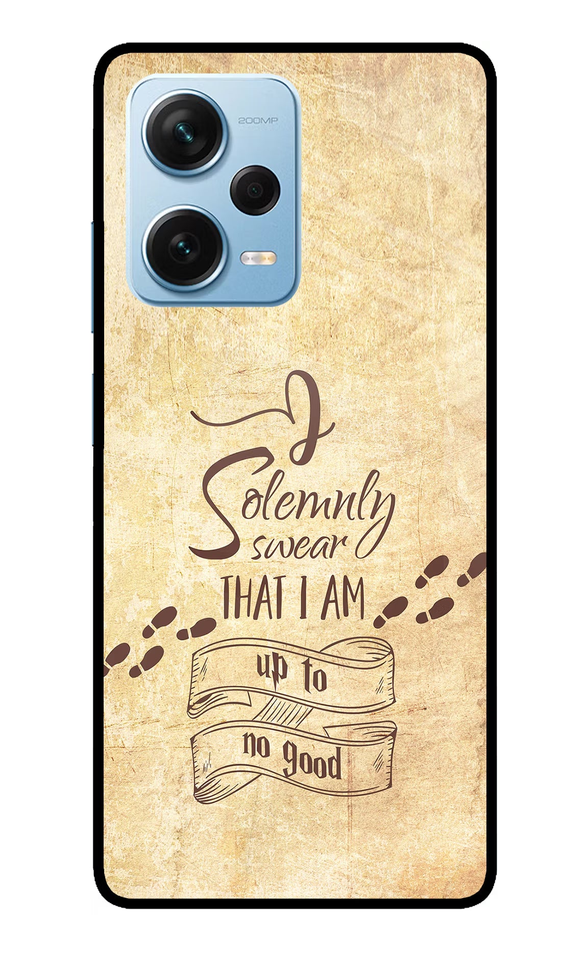 I Solemnly swear that i up to no good Redmi Note 12 Pro+ 5G Glass Case Back Cover by Casekaro