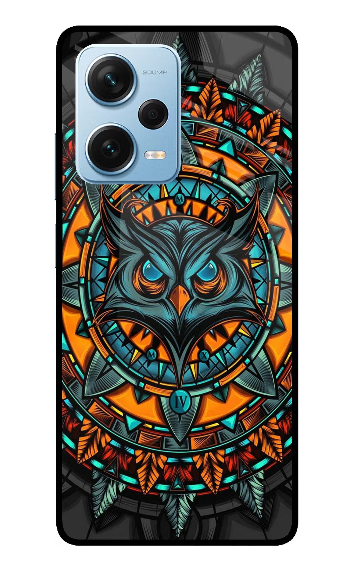 Angry Owl Art Redmi Note 12 Pro+ 5G Glass Case Back Cover by Casekaro