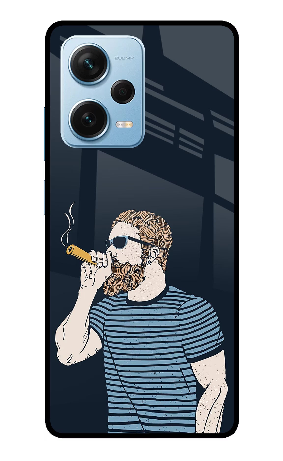 Smoking Redmi Note 12 Pro+ 5G Glass Case Back Cover by Casekaro