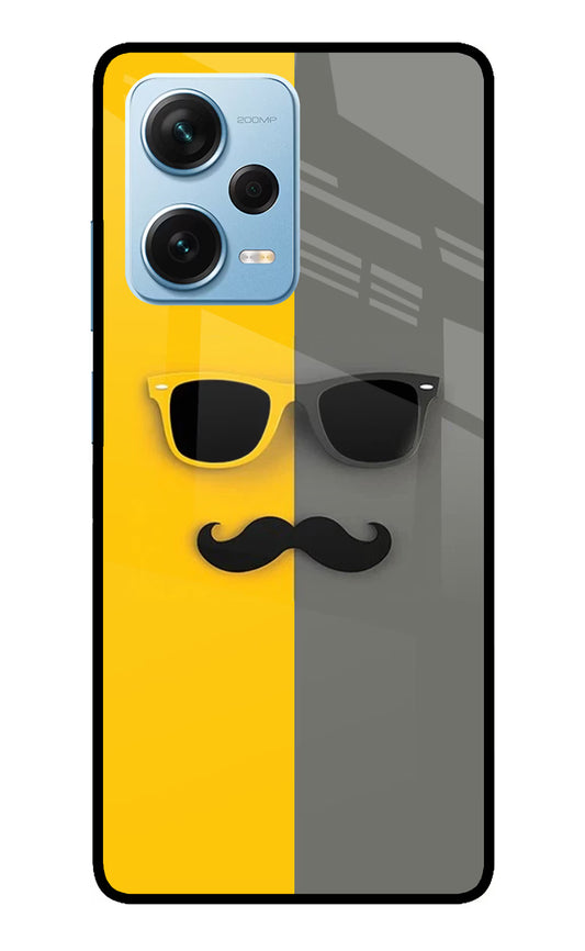 Sunglasses with Mustache Redmi Note 12 Pro+ 5G Glass Case