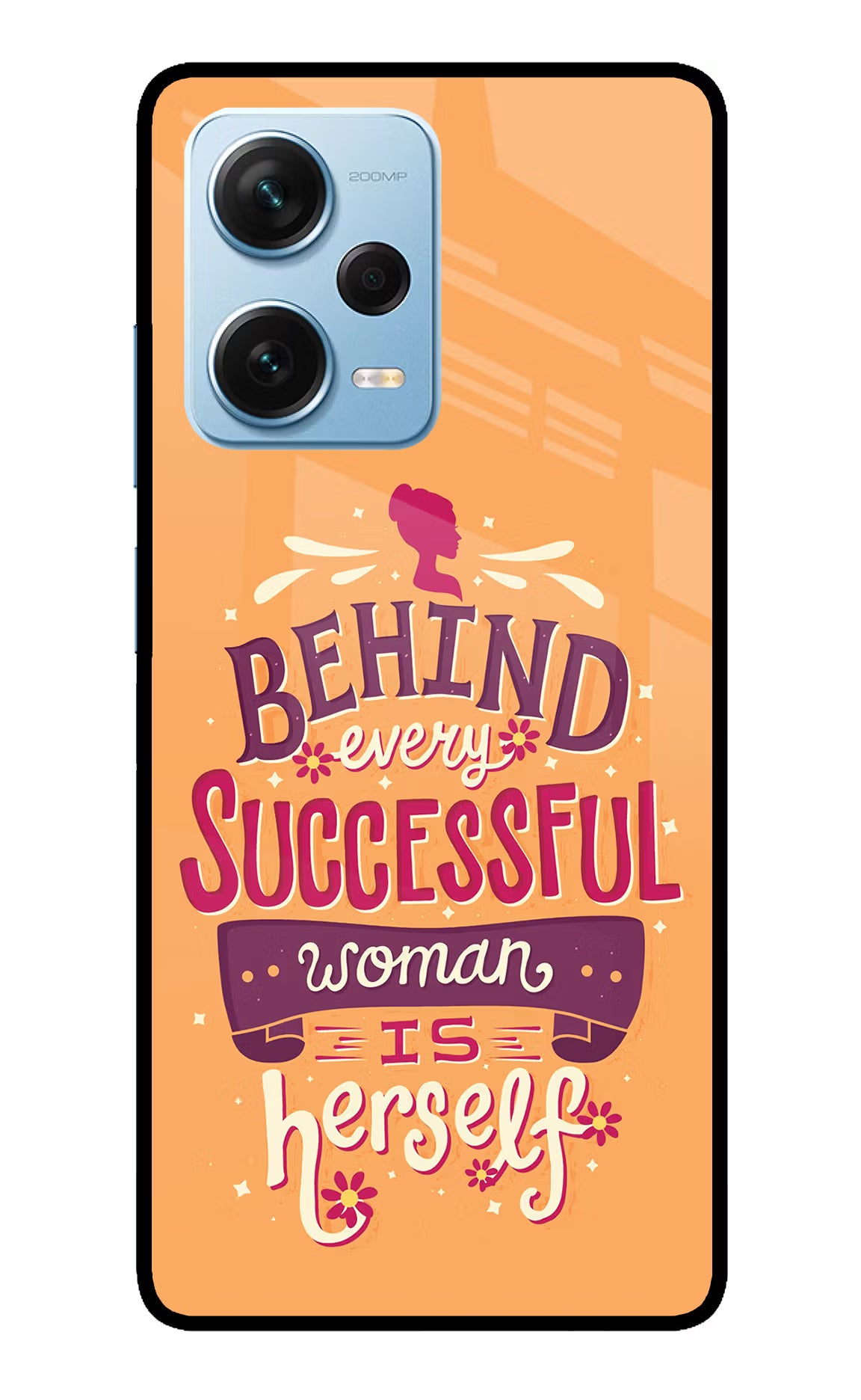 Behind Every Successful Woman There Is Herself Redmi Note 12 Pro+ 5G Glass Case Back Cover by Casekaro