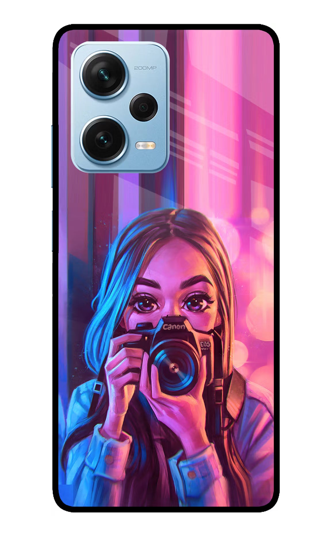 Girl Photographer Redmi Note 12 Pro+ 5G Glass Case Back Cover by Casekaro