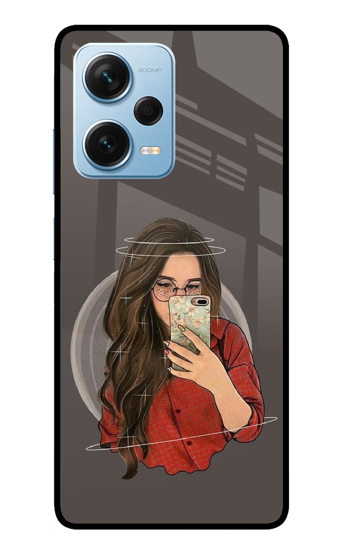 Selfie Queen Redmi Note 12 Pro+ 5G Glass Case Back Cover by Casekaro