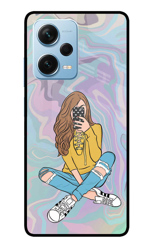 Selfie Girl Redmi Note 12 Pro+ 5G Glass Case
