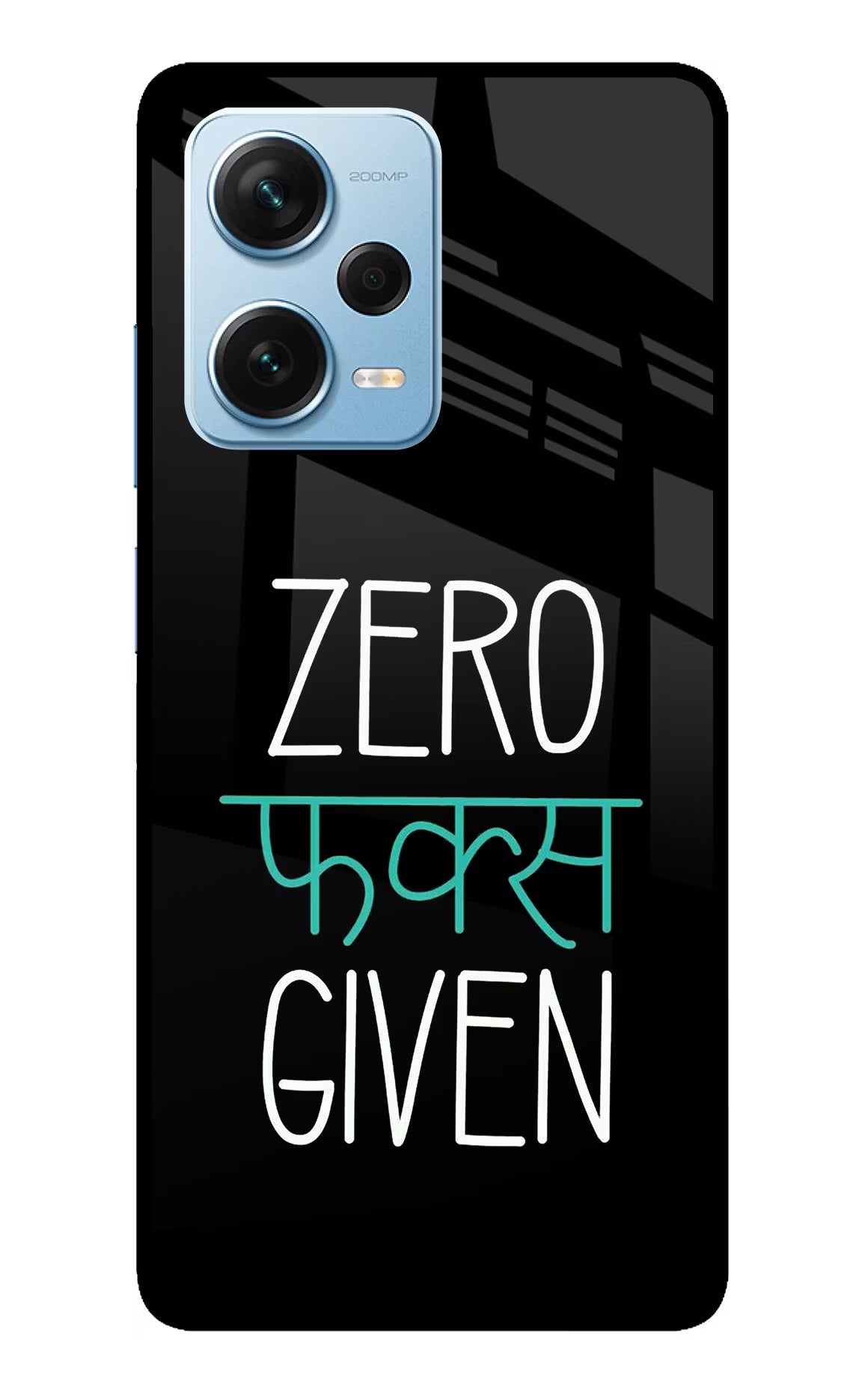 Zero Fucks Given Redmi Note 12 Pro+ 5G Glass Case Back Cover by Casekaro