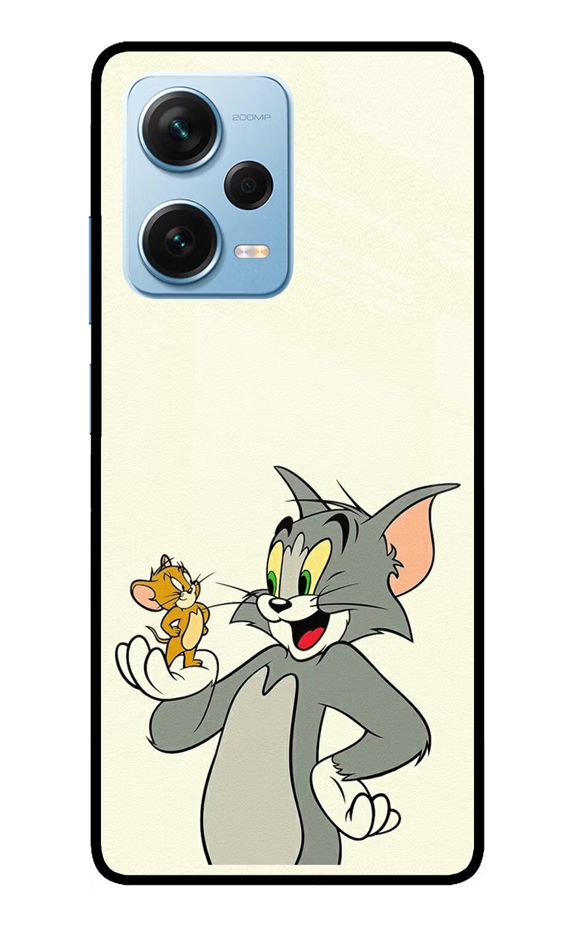 Tom & Jerry Redmi Note 12 Pro+ 5G Glass Case Back Cover by Casekaro