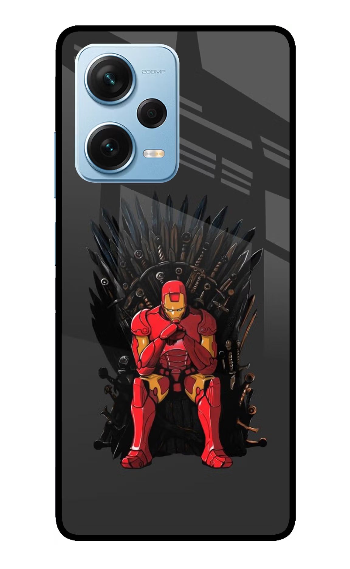 Ironman Throne Redmi Note 12 Pro+ 5G Glass Case Back Cover by Casekaro