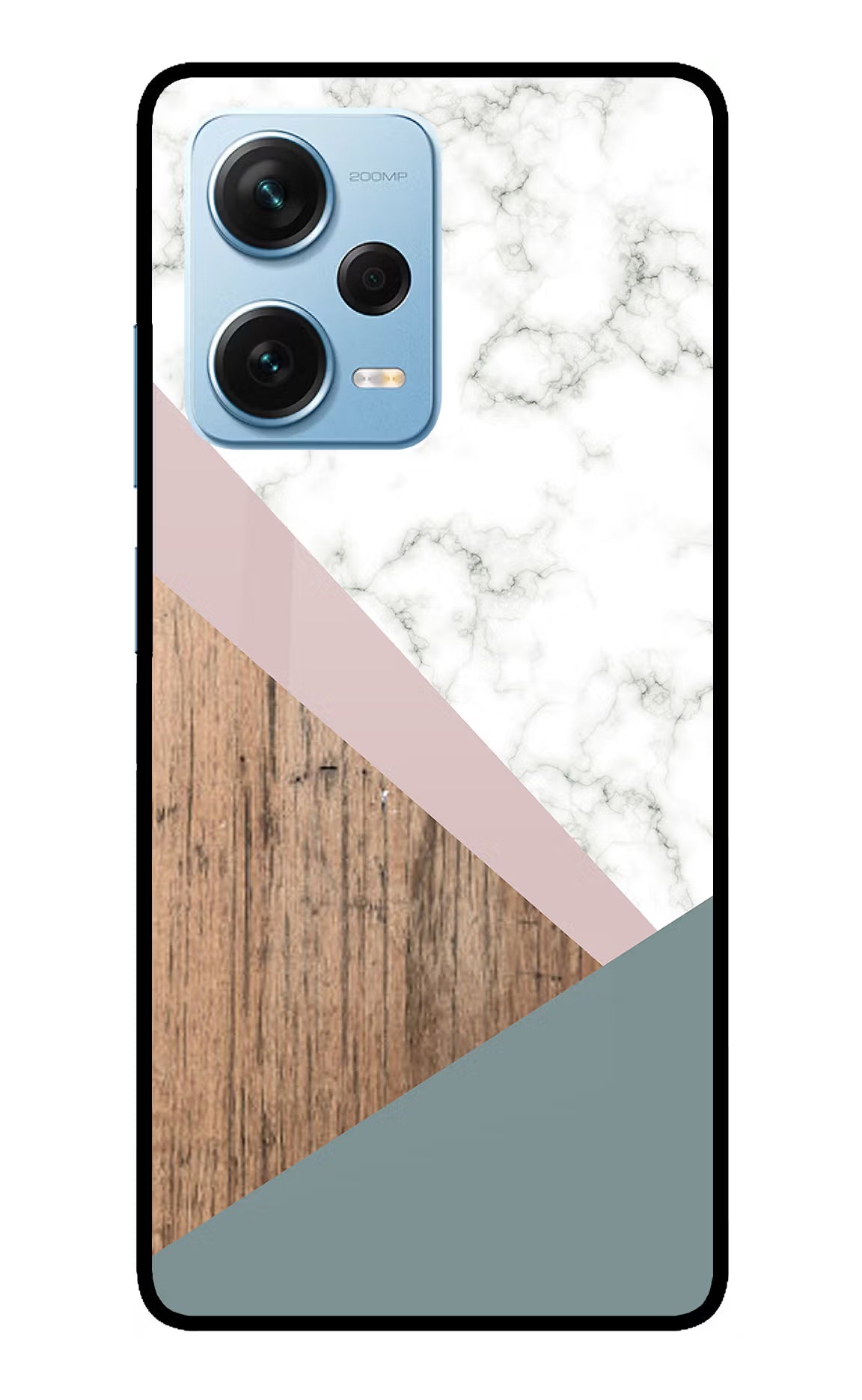 Marble wood Abstract Redmi Note 12 Pro+ 5G Glass Case Back Cover by Casekaro