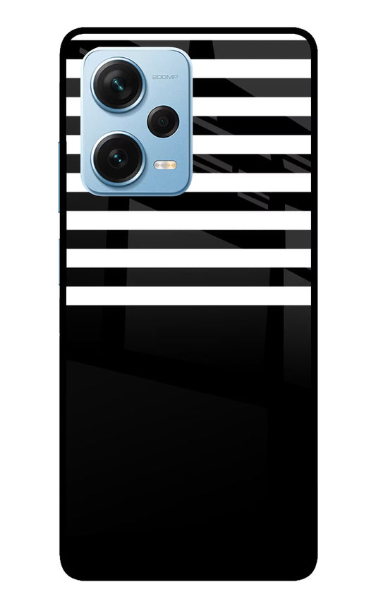 Black and White Print Redmi Note 12 Pro+ 5G Glass Case
