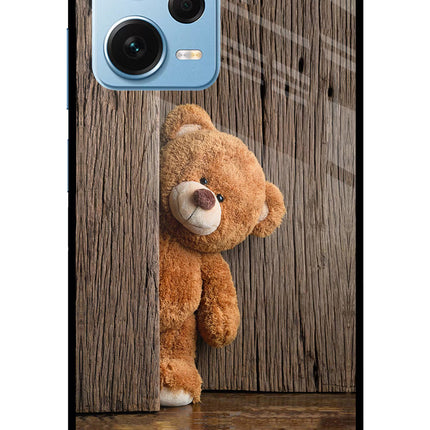 Teddy Wooden Redmi Note 12 Pro+ 5G Glass Case Back Cover by Casekaro