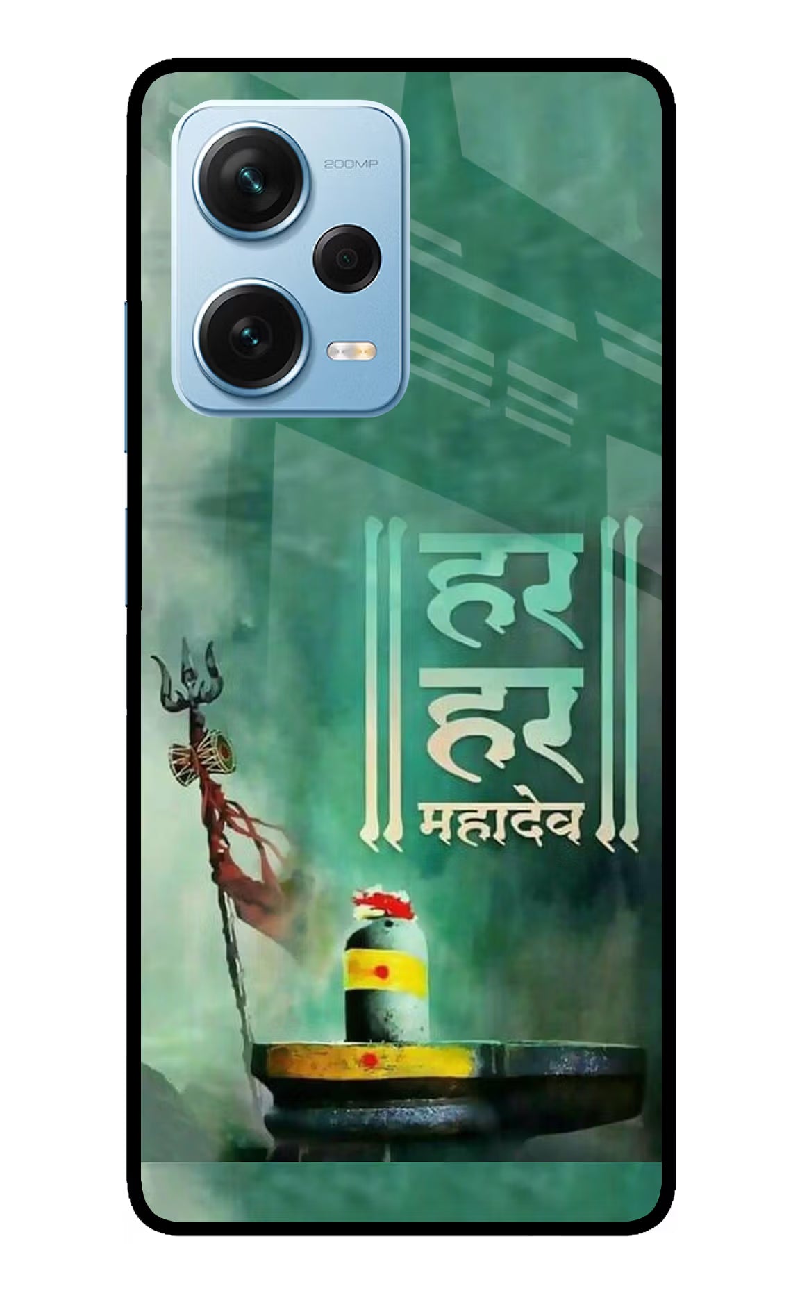 Har Har Mahadev Shivling Redmi Note 12 Pro+ 5G Glass Case Back Cover by Casekaro