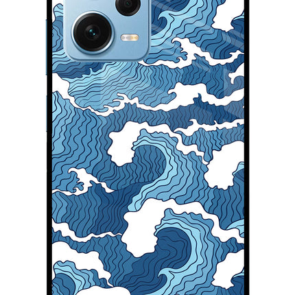 Blue Waves Redmi Note 12 Pro+ 5G Glass Case