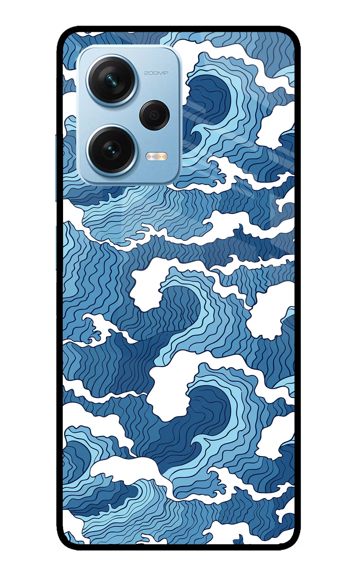 Blue Waves Redmi Note 12 Pro+ 5G Glass Case
