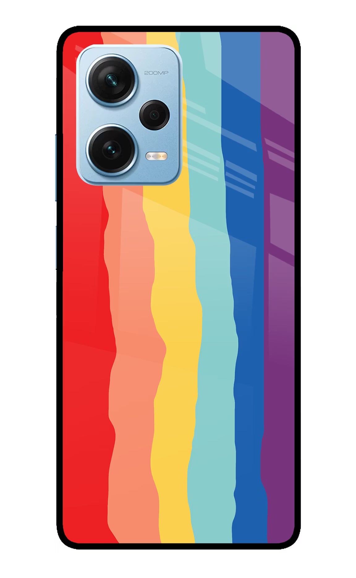 Rainbow Redmi Note 12 Pro+ 5G Glass Case Back Cover by Casekaro