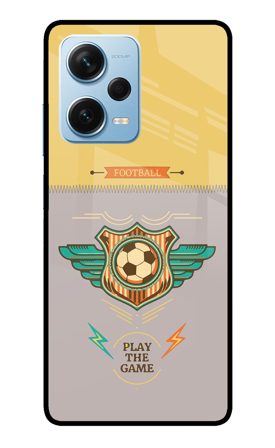 Football Redmi Note 12 Pro+ 5G Glass Case Back Cover by Casekaro