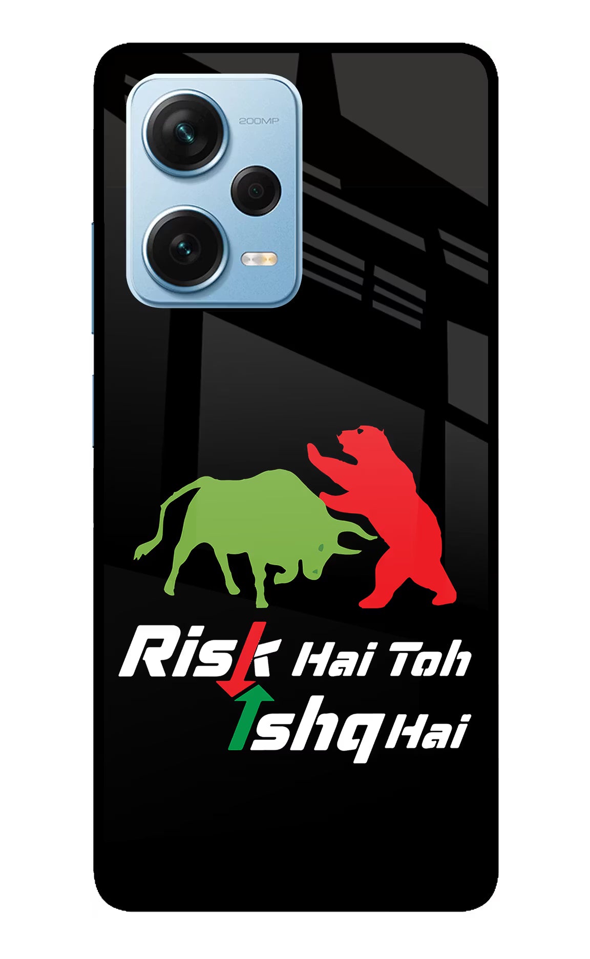 Risk Hai Toh Ishq Hai Redmi Note 12 Pro+ 5G Glass Case Back Cover by Casekaro