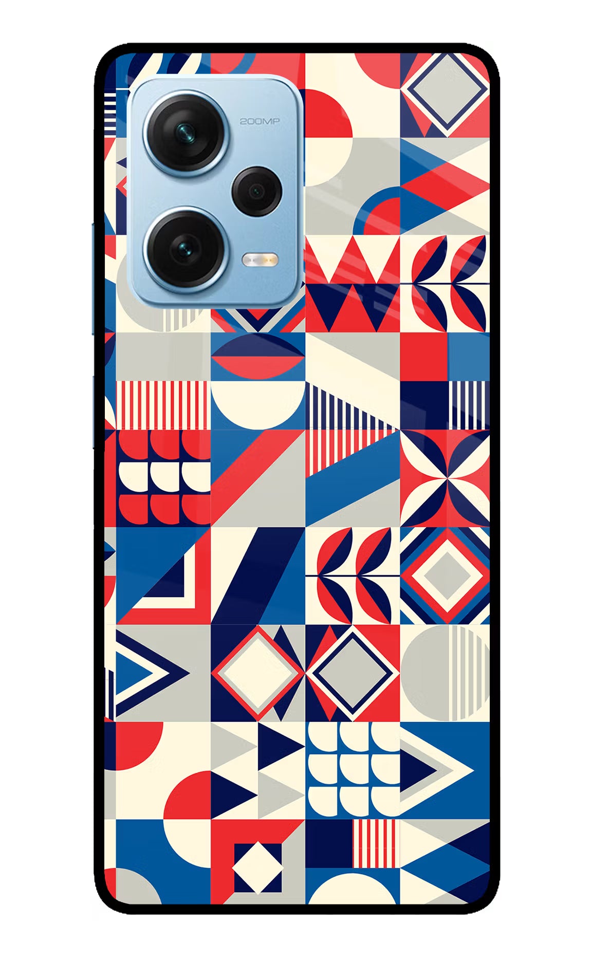 Colorful Pattern Redmi Note 12 Pro+ 5G Glass Case Back Cover by Casekaro