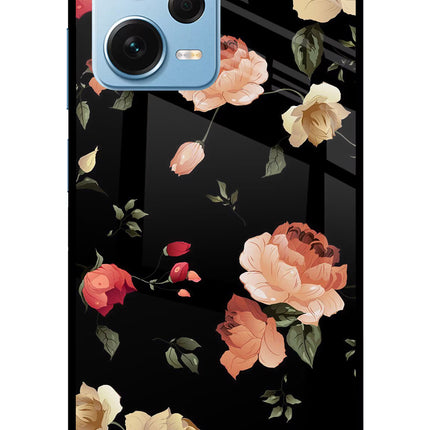 Flowers Redmi Note 12 Pro+ 5G Glass Case Back Cover by Casekaro