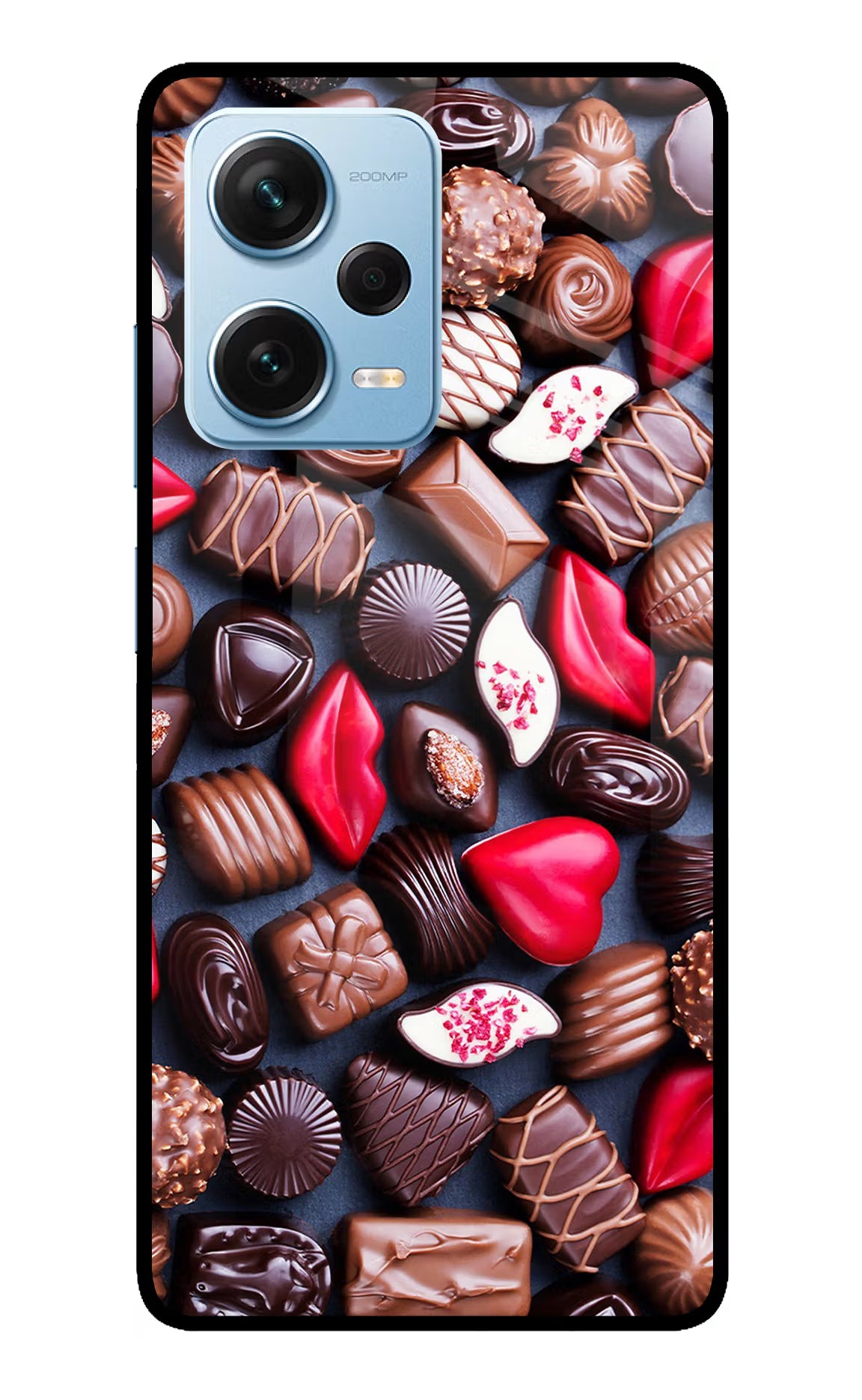 Chocolates Redmi Note 12 Pro+ 5G Glass Case Back Cover by Casekaro