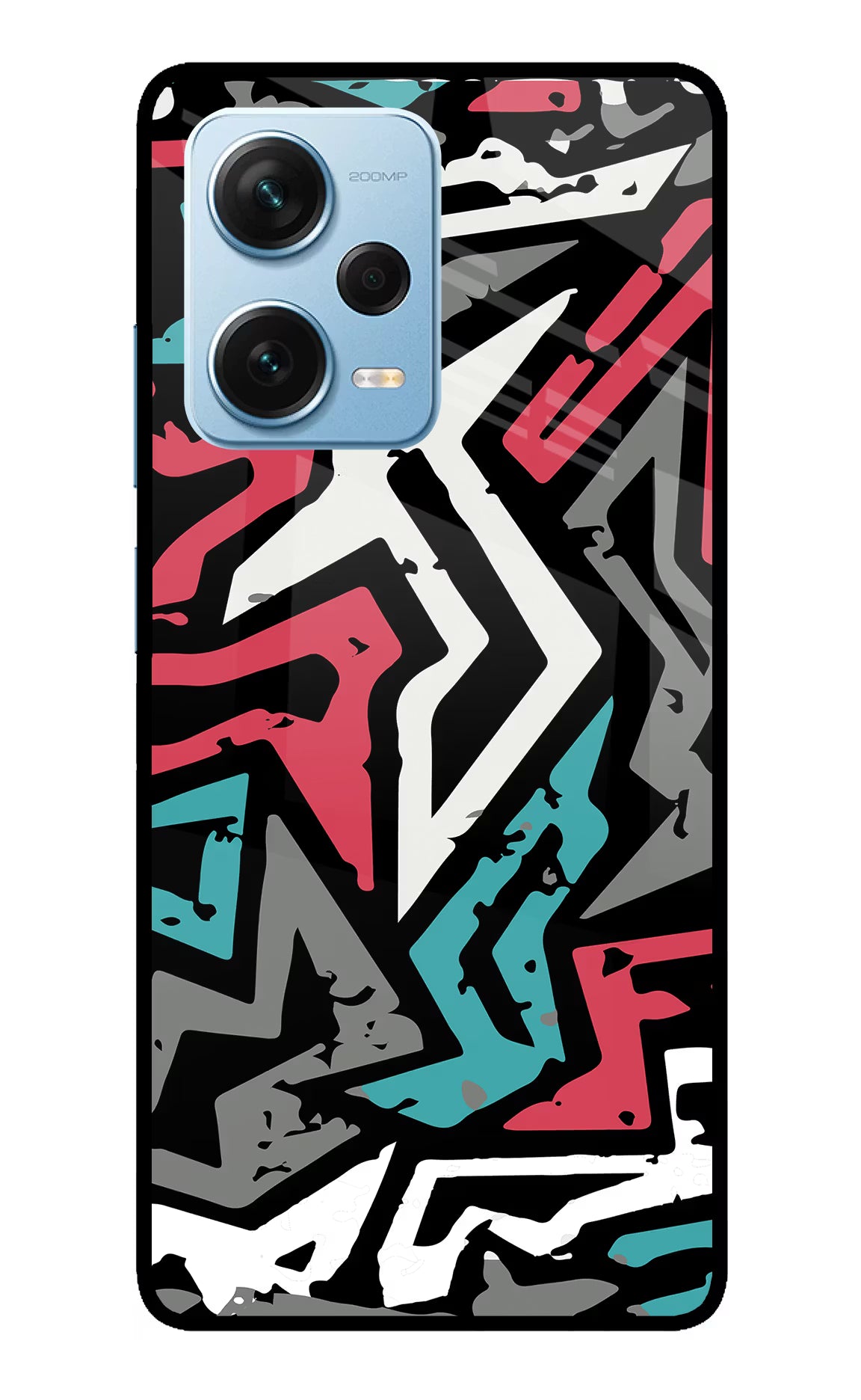 Geometric Graffiti Redmi Note 12 Pro+ 5G Glass Case