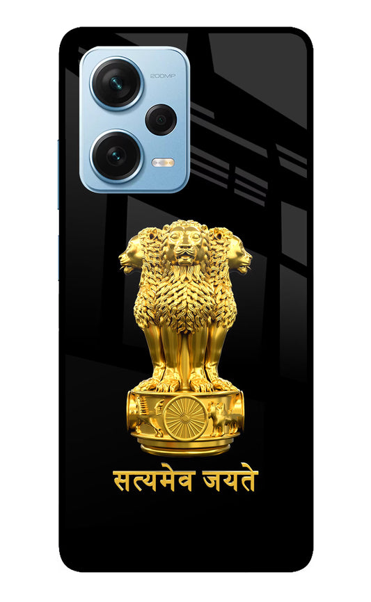 Satyamev Jayate Golden Redmi Note 12 Pro+ 5G Glass Case