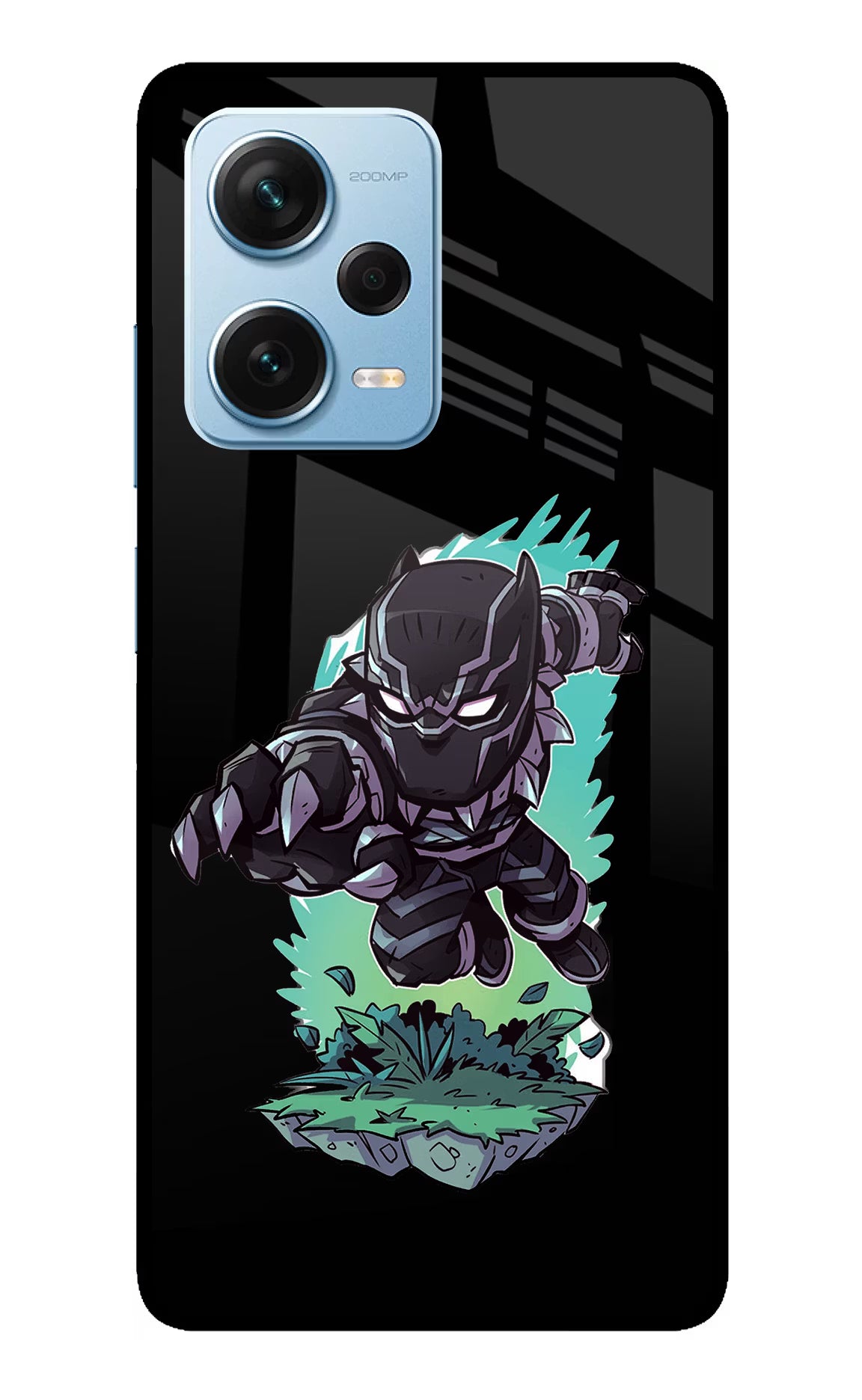 Black Panther Redmi Note 12 Pro+ 5G Glass Case Back Cover by Casekaro