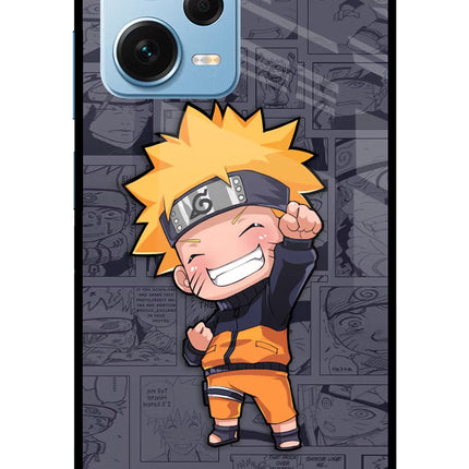 Chota Naruto Redmi Note 12 Pro+ 5G Glass Case Back Cover by Casekaro